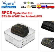5pcs Vgate iCar Pro ELM327 Wireless car diagnostic obd 2 scanner wifi OBD2 elm 327 for IOS/Android Auto Tool free Shipping
