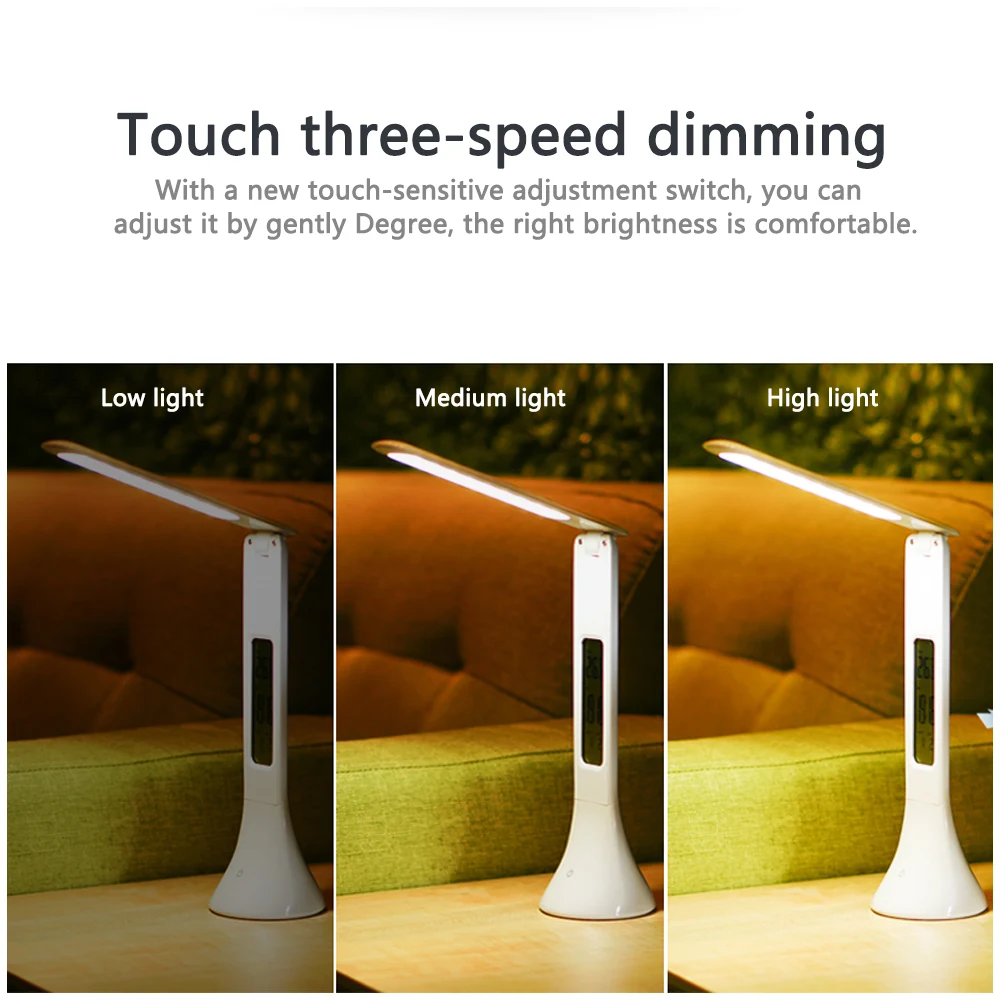 Светодиодная настольная лампа складная трогательная цифровая 3 уровневая