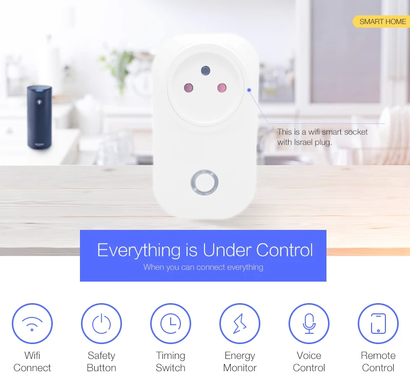 16A Израиль Wi Fi Smart IL Plug power Monitor умная розетка Беспроводная голосовое
