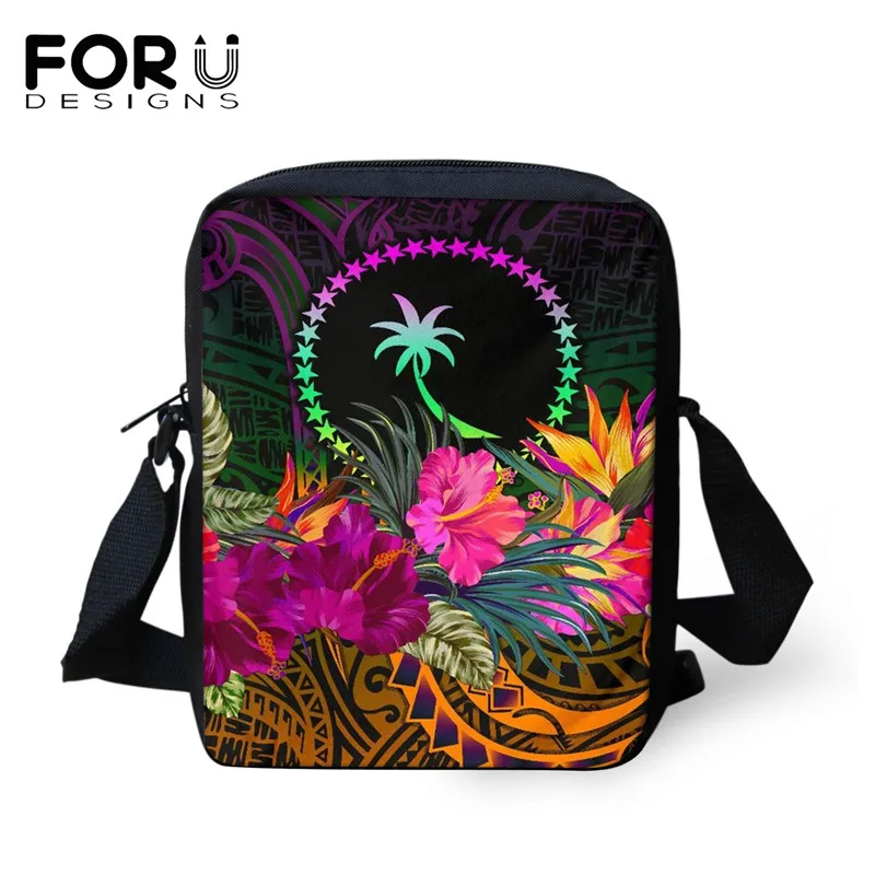 

FORUDESIGNS Chuuk полинезийская гибискус с цветочным принтом, модные сумки через плечо с клапаном для женщин, Повседневная маленькая сумка через пл...