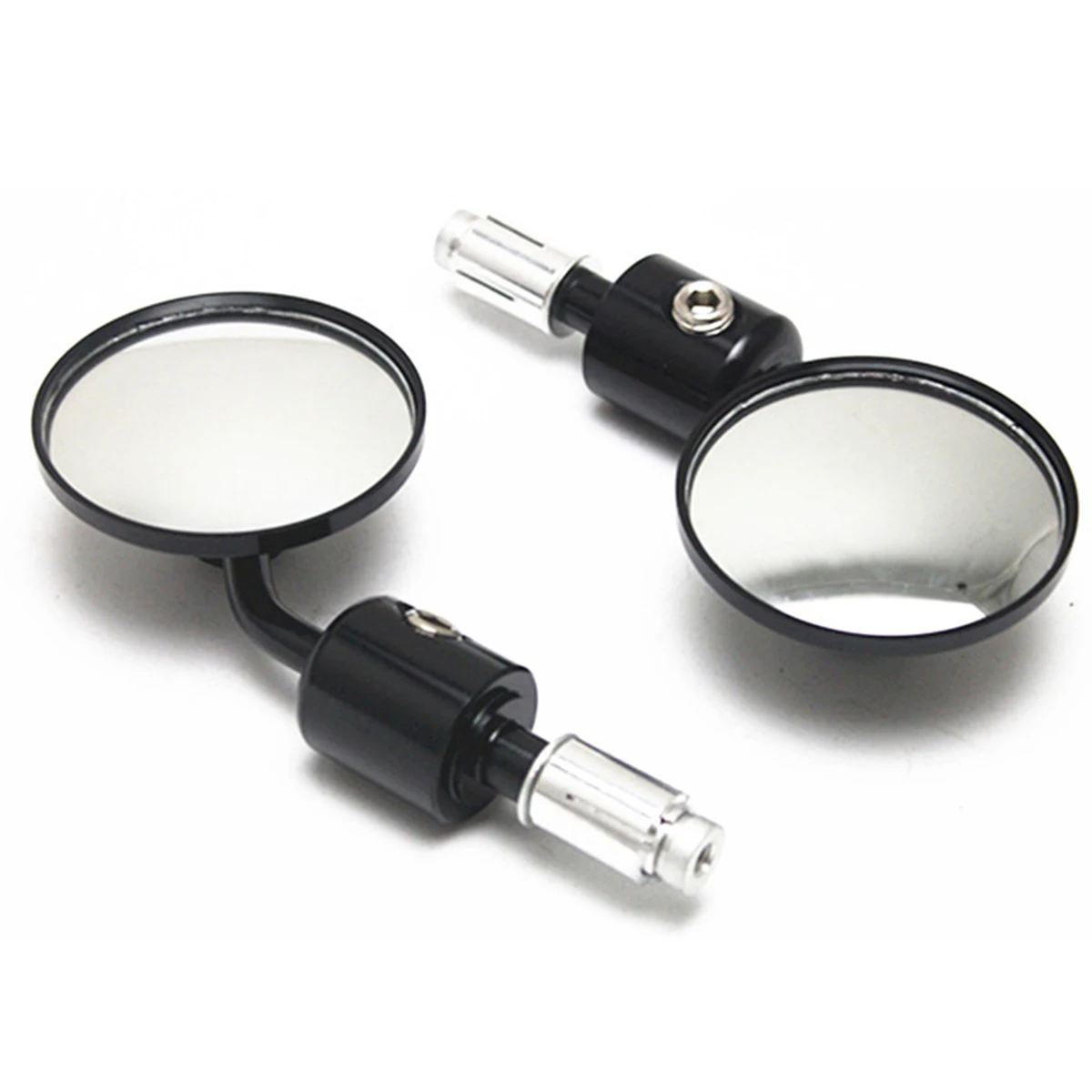 Universal Black anti-explosion Round Motorcycle Bar End Mirror Bike Motorbike Rearview Fits 22mm motorbike handlebars | Автомобили и