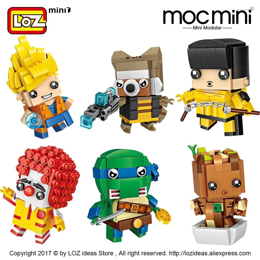 LOZ Mini Blocks Building Bricks Assemble Figures Educational Toys for Children Gift Kids Animal DIY Moc Super Heroes Heads |