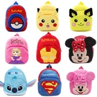 Плюшевая сумка из мультфильма Disney, рюкзак с Микки Маусом, Винни-пухом, Мстители, Человек-паук, детская школьная сумка для детского сада