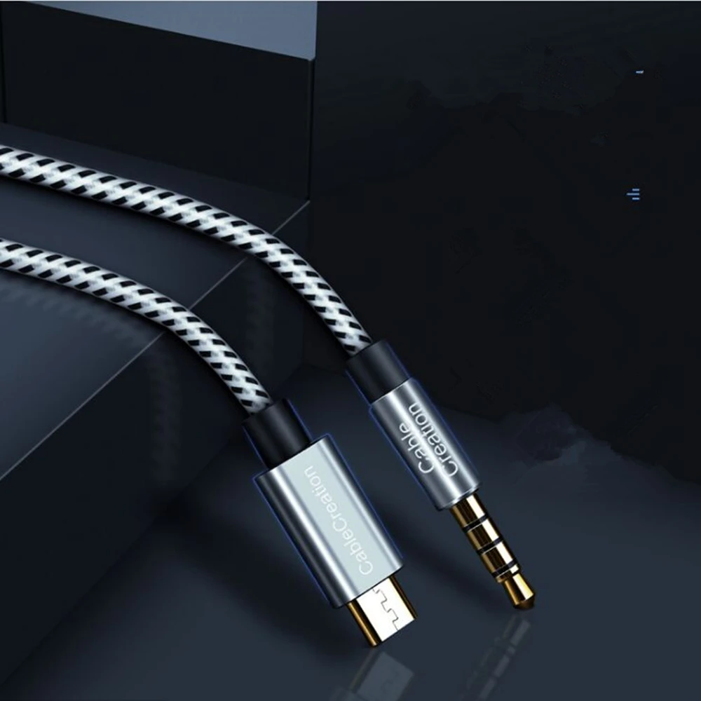 Кабель TRRS 3 5 мм штекер-micro usb аудио стерео HiFi кабель с посеребренным медным