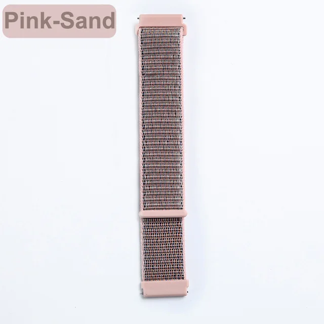 Для Fossil Q Venture Gen3 Gen 4 Fossil женские умные часы 18 мм быстросъемные нейлоновые петли ремешок для часов Ticwatch C2 RoseGold - Цвет ремешка: pink sand