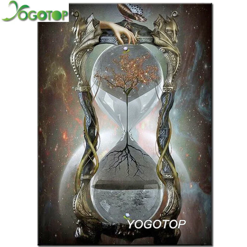 

5d diy full square diamond mosaic retro Hourglass pictures for embroidery round diamond painting skull home decoration, YY2446