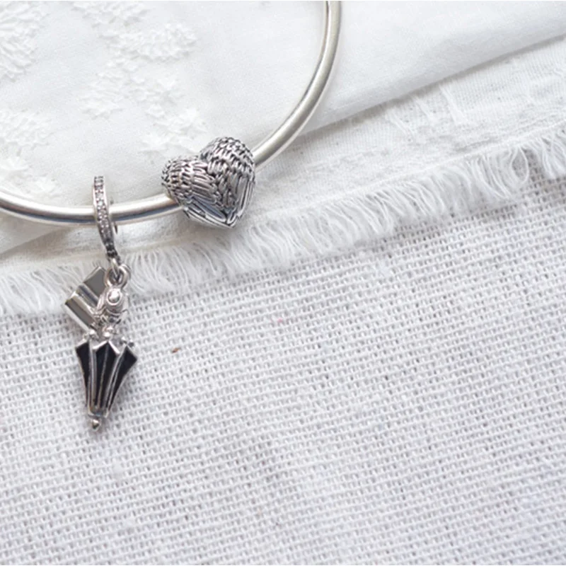 

New Arrival 925 Sterling Silver Heart Shaped Wings Beads Fit Original Pandora Charms Bracelets Women Birthday Jewelry Gift