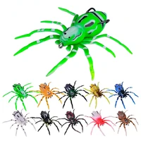 1pcs floating spider bait 7 5cm 7g silicone fishing lure bionic soft wobbler weedless swimbait with double hook pesca