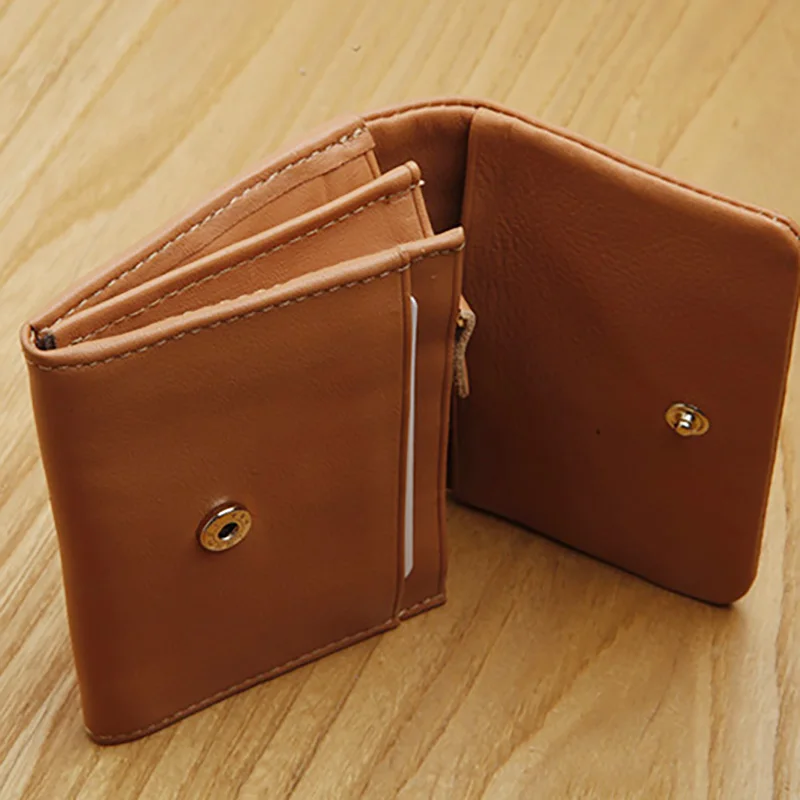 Кожаный кошелек женская маленькая сумка для карт карманный зажим визитница из