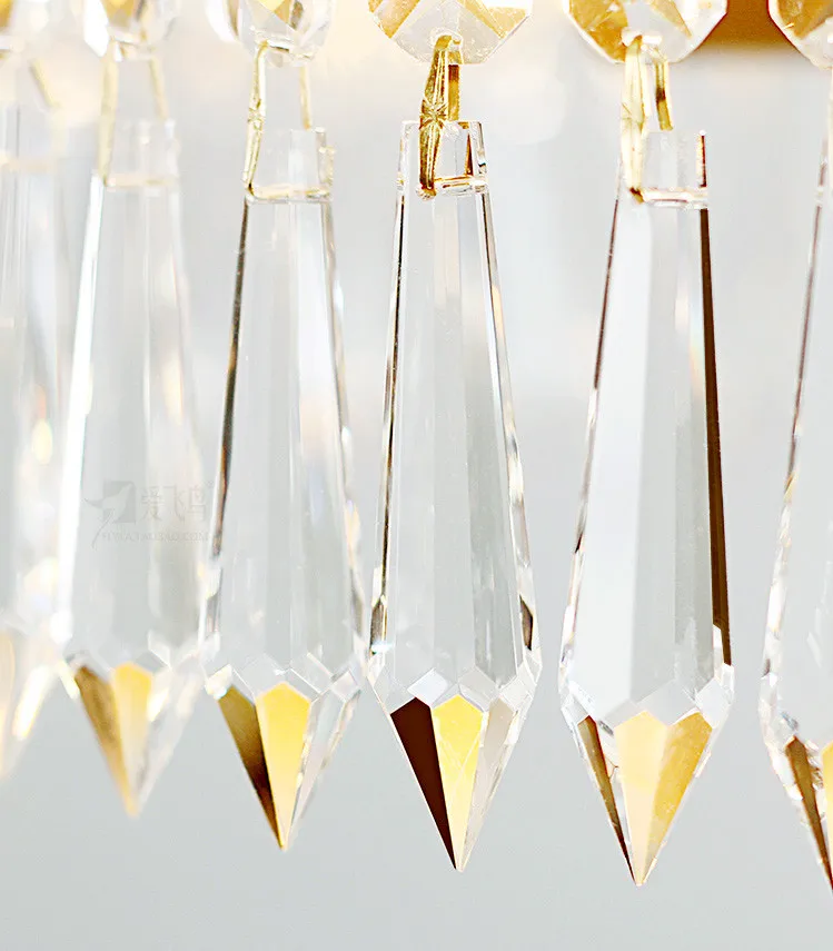 Nordic Crown Creative Crystal Chandelier Living Room Corridor Children's Bedroom American Country LED Golden | Лампы и освещение