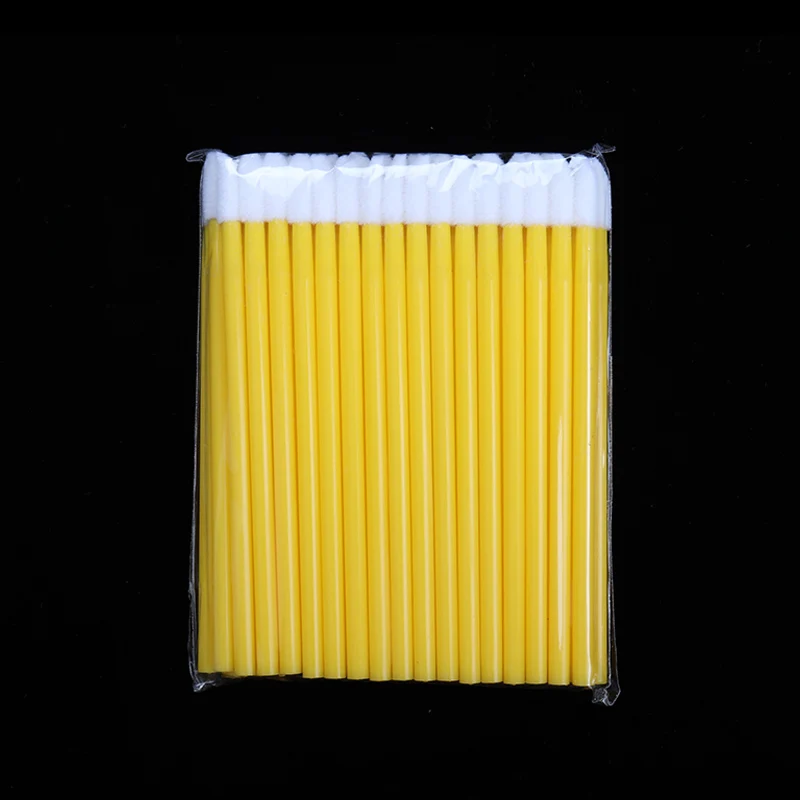 Yellow 300 шт/партия миниатюрная кисть для губ одноразовая помада глянцевые щетки палочки Аппликатор инструменты для макияжа Кисти оптом - Цвет: Yellow
