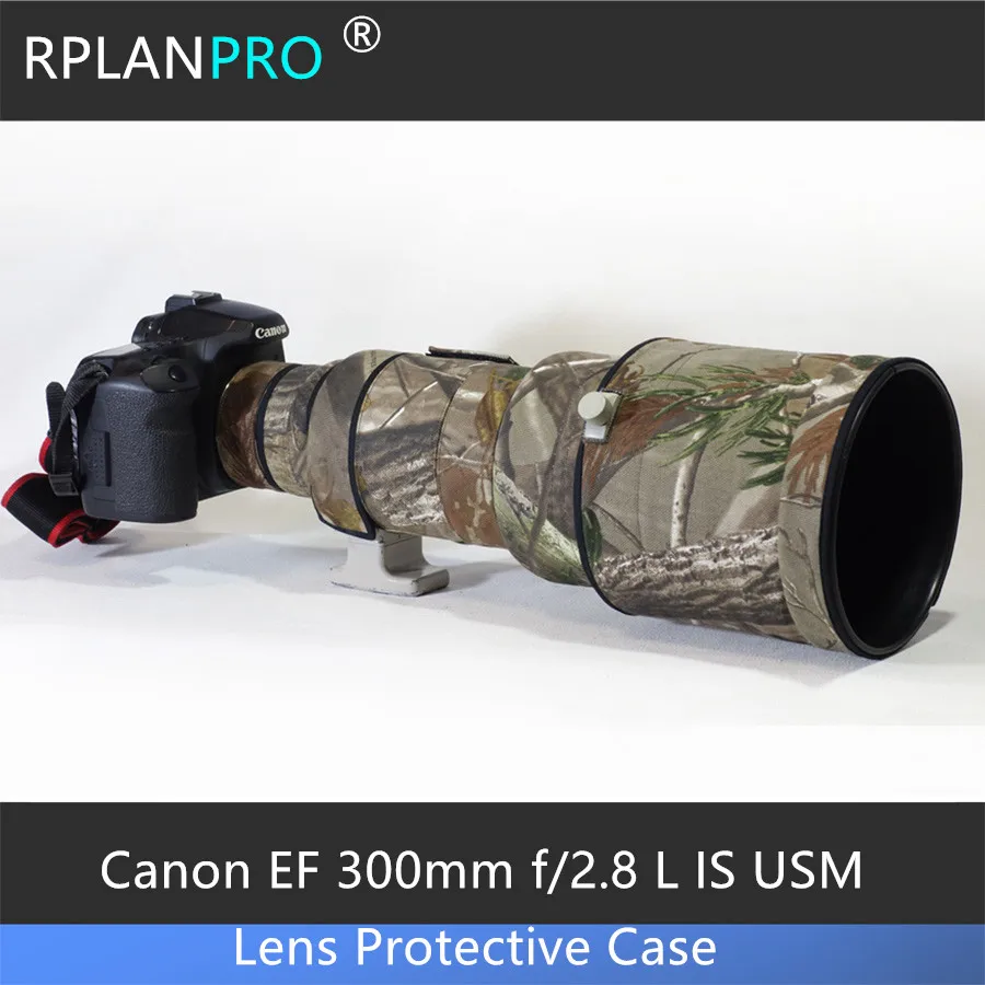 Фото Камуфляжный чехол для объектива камеры ROLANPRO с защитой от дождя для Canon EF 300 мм f/2,8 L IS USM №1
