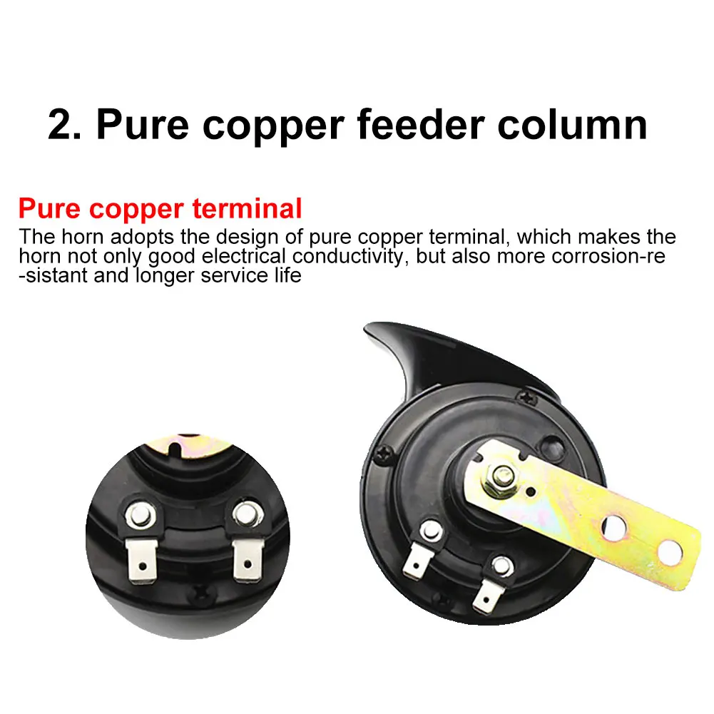 Универсальный Мотоцикл Скутер 12V электрический Улитка рога супер громкая сирена