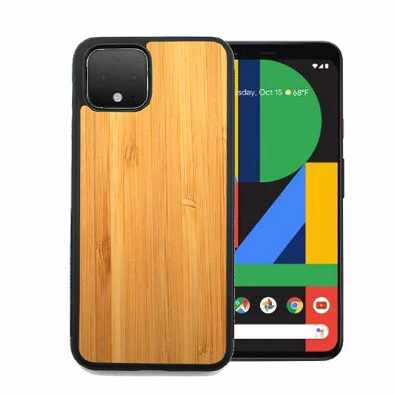 

Ручной работы из натуральной кожи сплошной деревянный ящик для Google Pixel 4 защитный противоударный чехол из ТПУ с закругленными краями для Google...