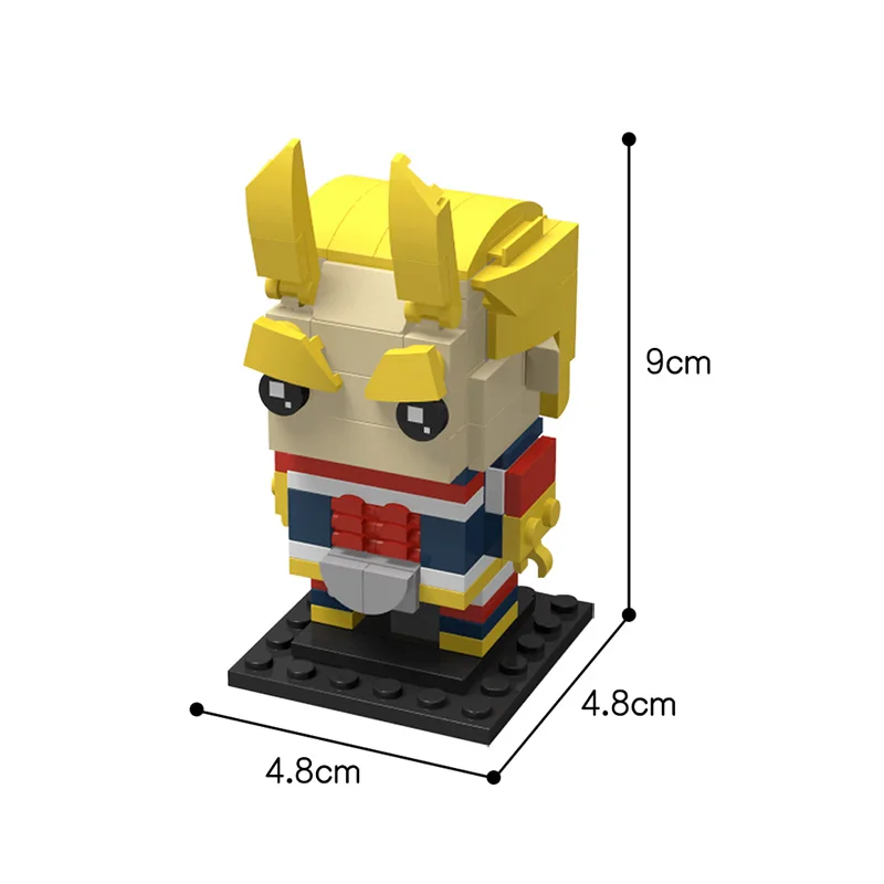 

Hero Man Academia Toys Collection Yellow Mini Building Blocks Cartoon Characters Diy Assemble For children toy gifts 155 Pcs