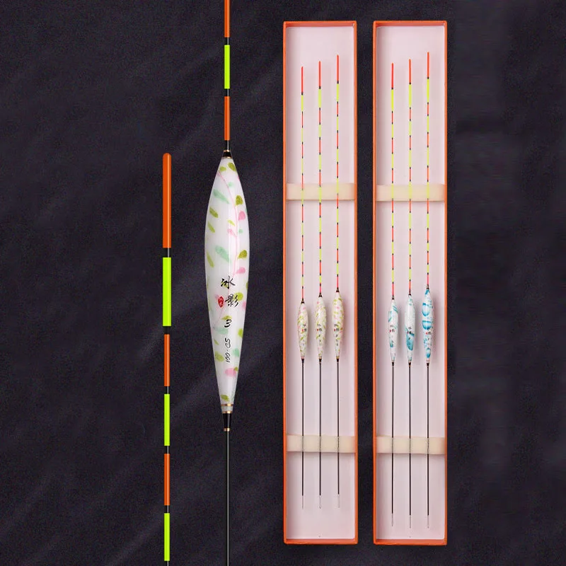 

3 шт./кор. набор поплавков для рыбалки 3D трехмерным Nano рыбы комплект буй поплавок рыболовной светильник палка для рыболовных принадлежносте...