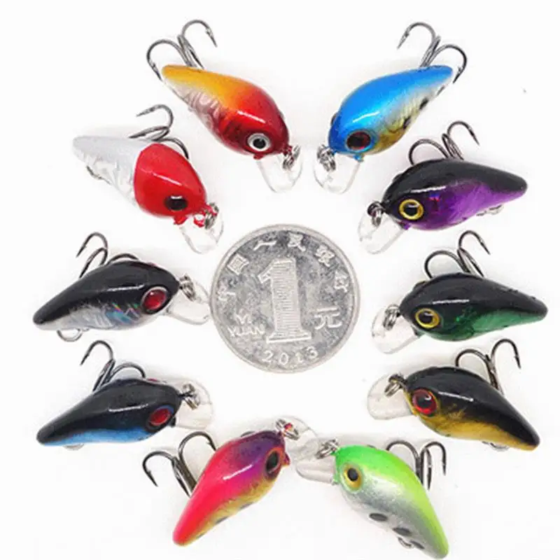 1pc 2.6cm Wobbler Fishing Lure Topwater Crankbait Artificial Hard Fishing Bait Pesca Floating Fishing Lures Bass Treble Hook