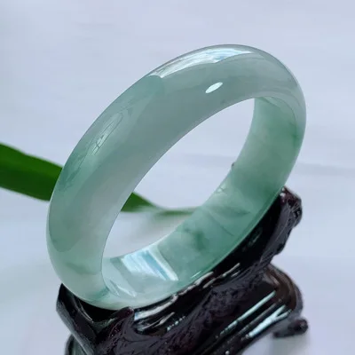

Zheru Jewelry Burma Jade Light Green 54-62mm Bracelet Elegant Princess Jewelry Best Gift