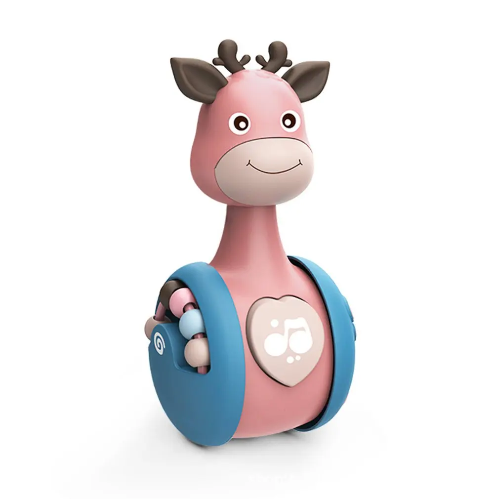 

Sliding Deer Kid Tumbler Rattle Learning Education Toys Newborn Teether Infant Hand Bell Mobile Stroller Music Roly-poly Toy