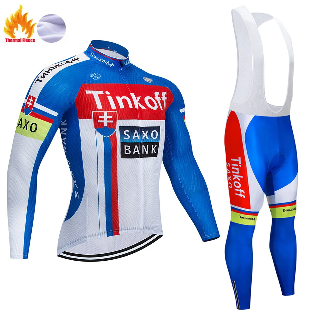 Maillot Ropa Ciclismo Invierno Tinkoff зимний комплект велосипедной одежды из флиса с длинными рукавами, велосипедная одежда - Цвет: 12