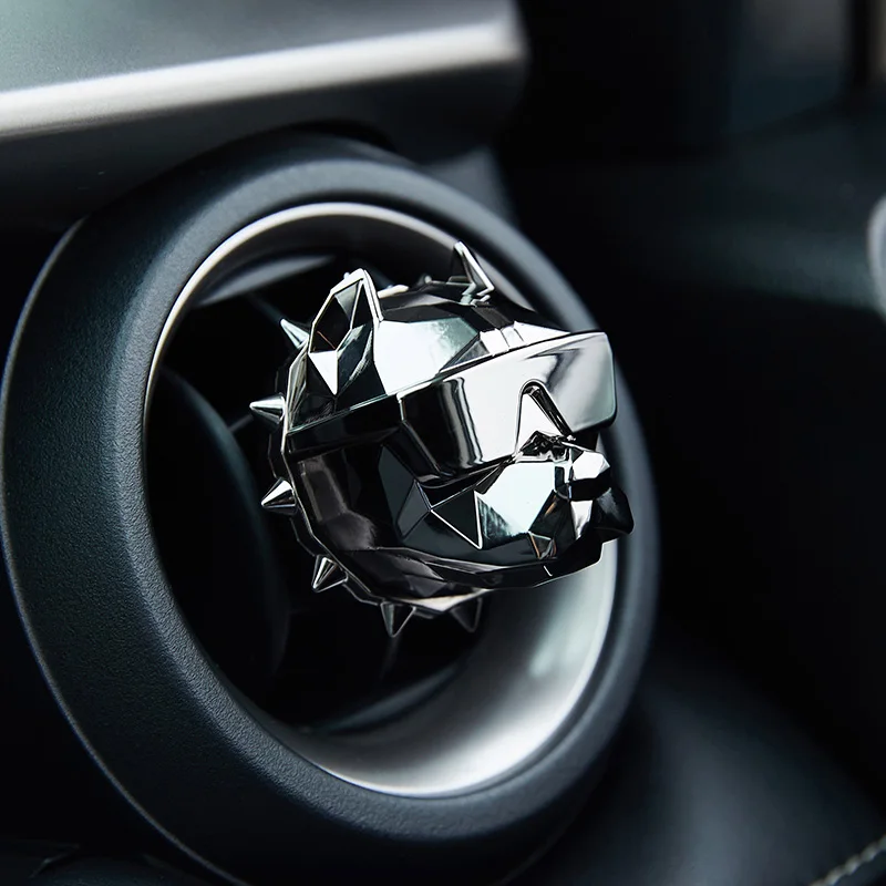 New Satin Black Творческий бульдог автомобиль духи аромат украшение интерьера автомобиля клип автомобильный освежитель воздуха Parfum Voiture дух пункт Carroa DIY B2 - Название цвета: New Satin Black