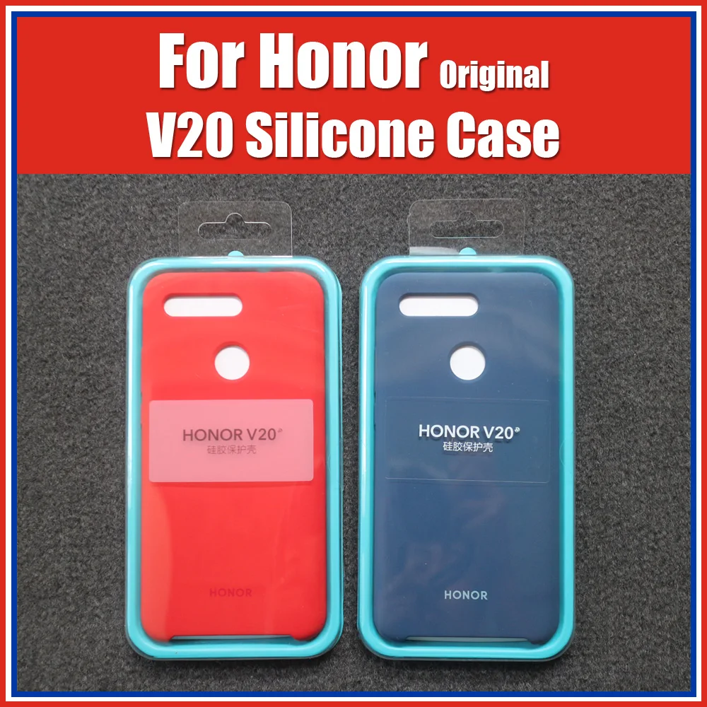 Honor вид 20 официальный жидкий силикон Honor V20 чехол 6,4 дюймов PCT-AL10 протектор задней крышки корпуса