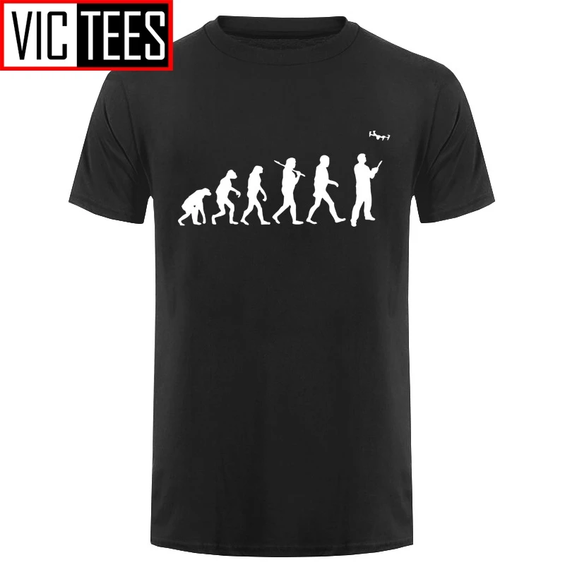 Men Evolution Of Drone Pilots Mens Funny T Shirt - Gift for Him Fathers Day Cool Casual pride t shirt Unisex New Fashion tshirt | Мужская