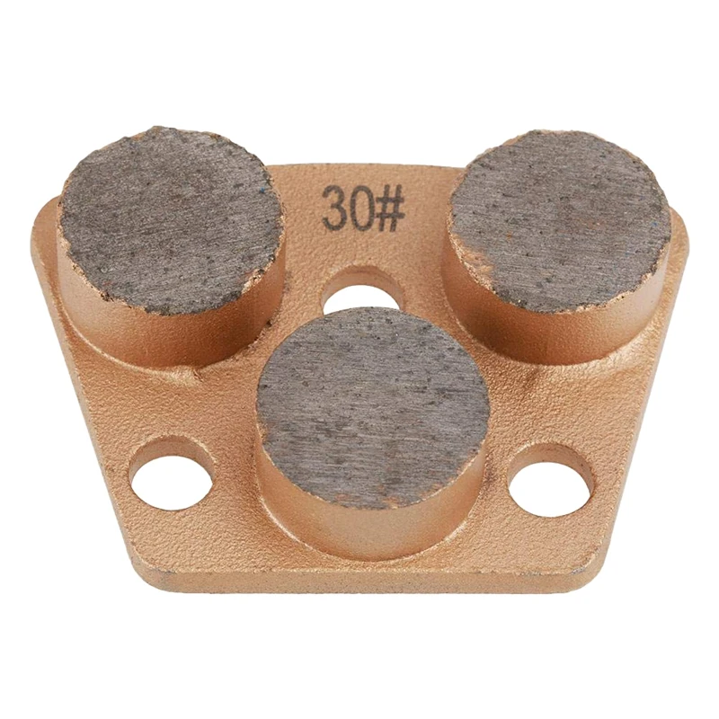 

Diamond Concrete Grinding Disc Pad,3 Holes 3 Round Teeth Stone Porcelain Trapezoid Grinding Block,For Grinder Grit