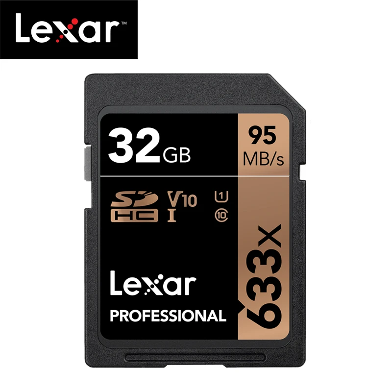 Оригинальная карта памяти Lexar 633x16 ГБ 32 64 класс 10 SD SDHC SDXC SD-карта 128 256 95 МБ/с./с для