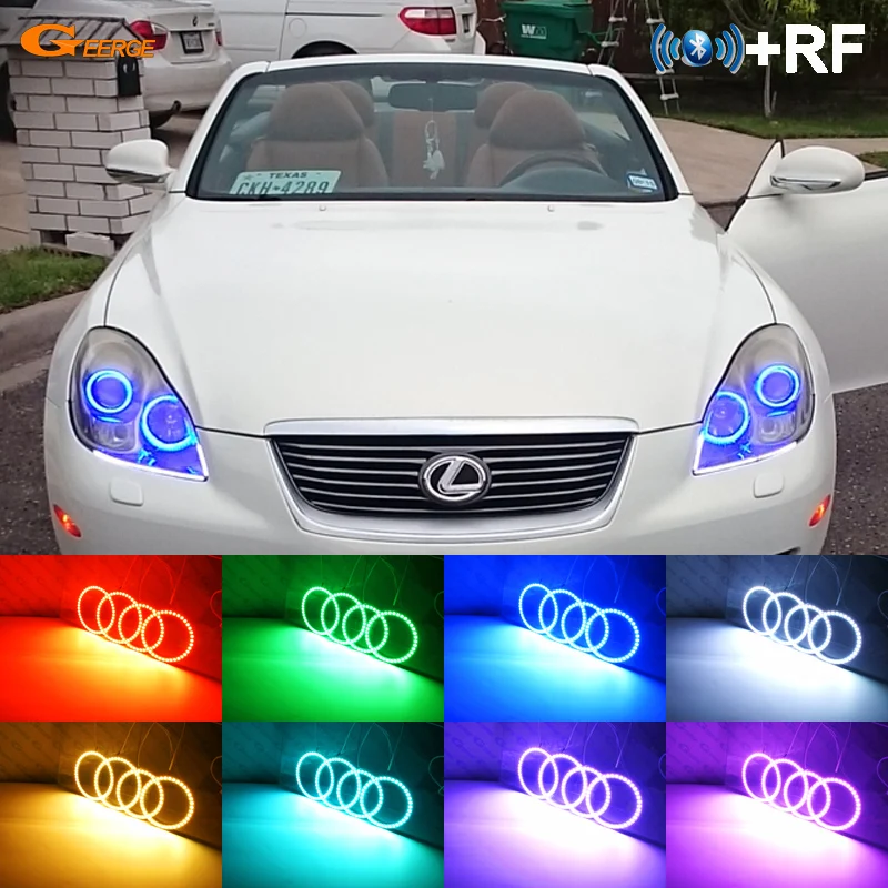 Для lexus SC 430 SC430 2005 2006 2007 2008 2009 2010 RF remote Bluetooth APP многоцветный ультра яркий RGB комплект
