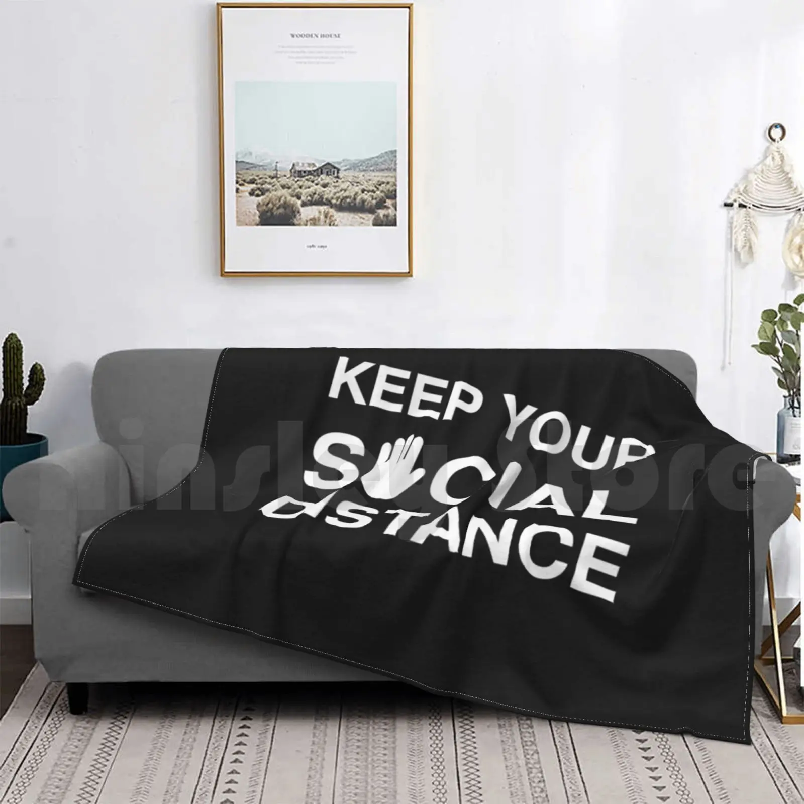 

Keep Your Social Distance Blanket Fashion Custom Social Distance Distancing Quarantine