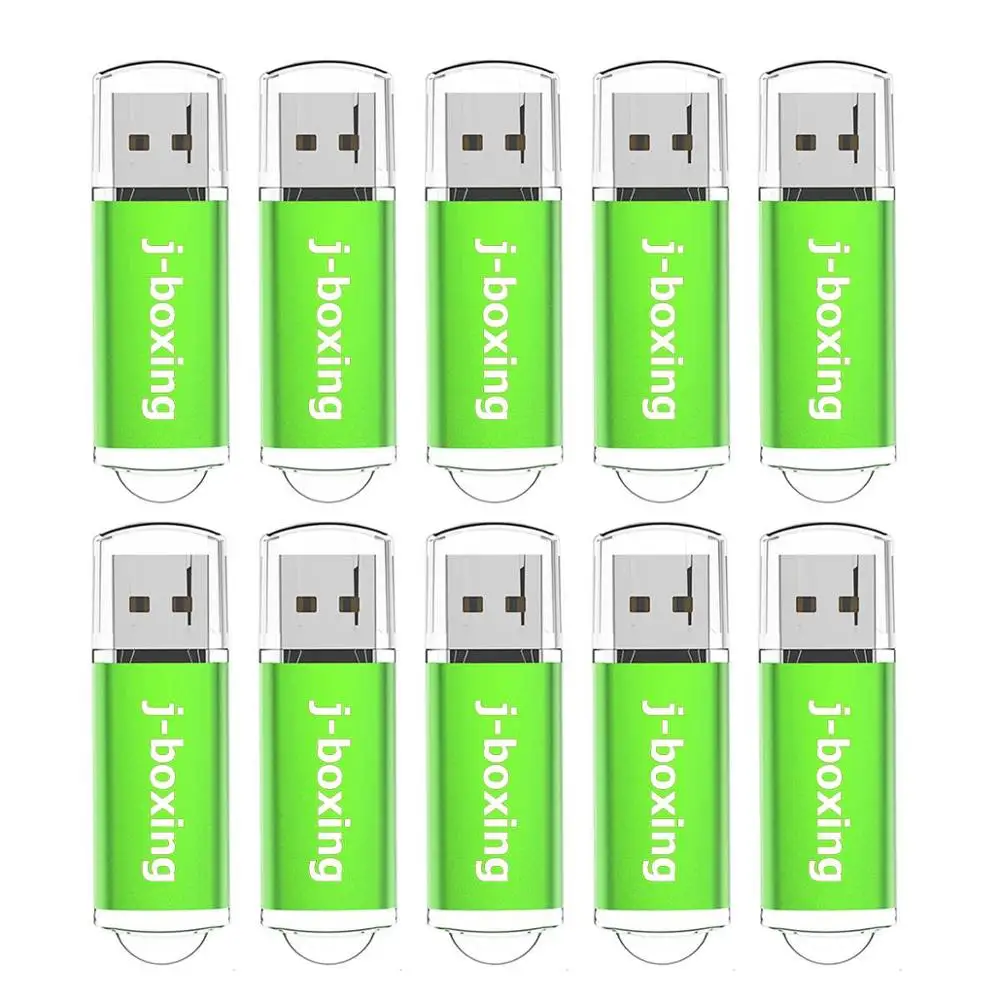 Зеленый J-бокс 10 шт. USB флеш-накопитель 512 МБ 256 Мб 128 МБ 64 Мб маленькая емкость карта памяти Jump Drive ручка-накопители для рабочего стола разные цвета - Цвет: Зеленый