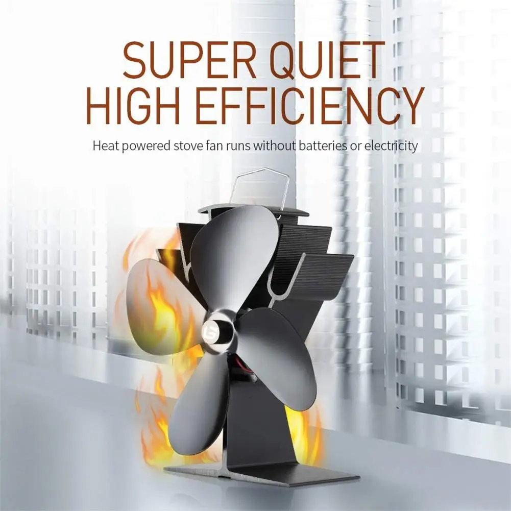 4 лезвия камин плита термометр с высокой тепловой мощностью дровяной печи