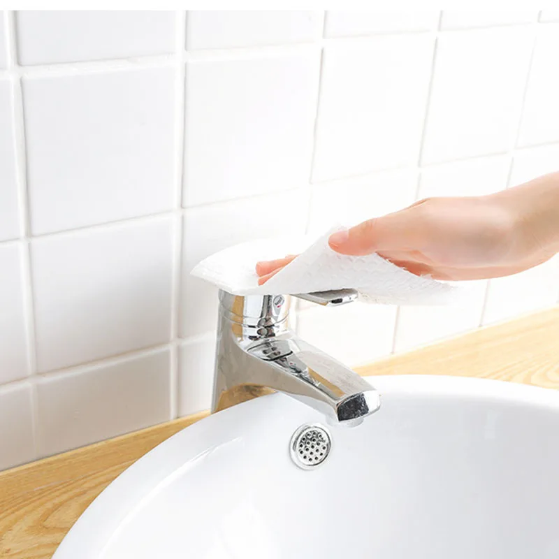 50 шт. многоразовые уборки тряпка для мытья ленивый из нетканого материала