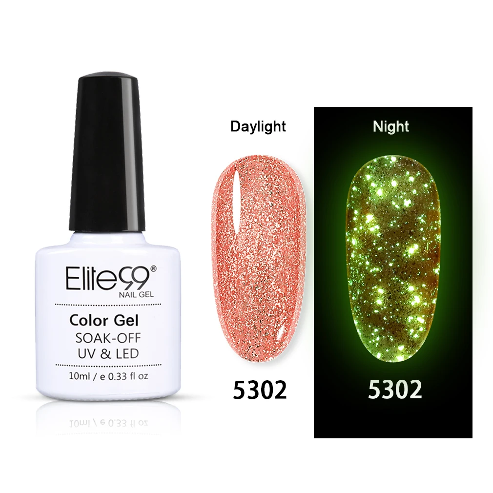 Elite99 световой розовое золото лак для ногтей Гель-лак Сияющий Блестящий