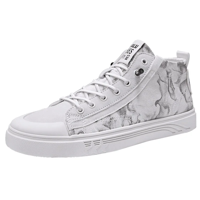 

2021 new high top men's shoestop leather short boots high quality couple shoes with