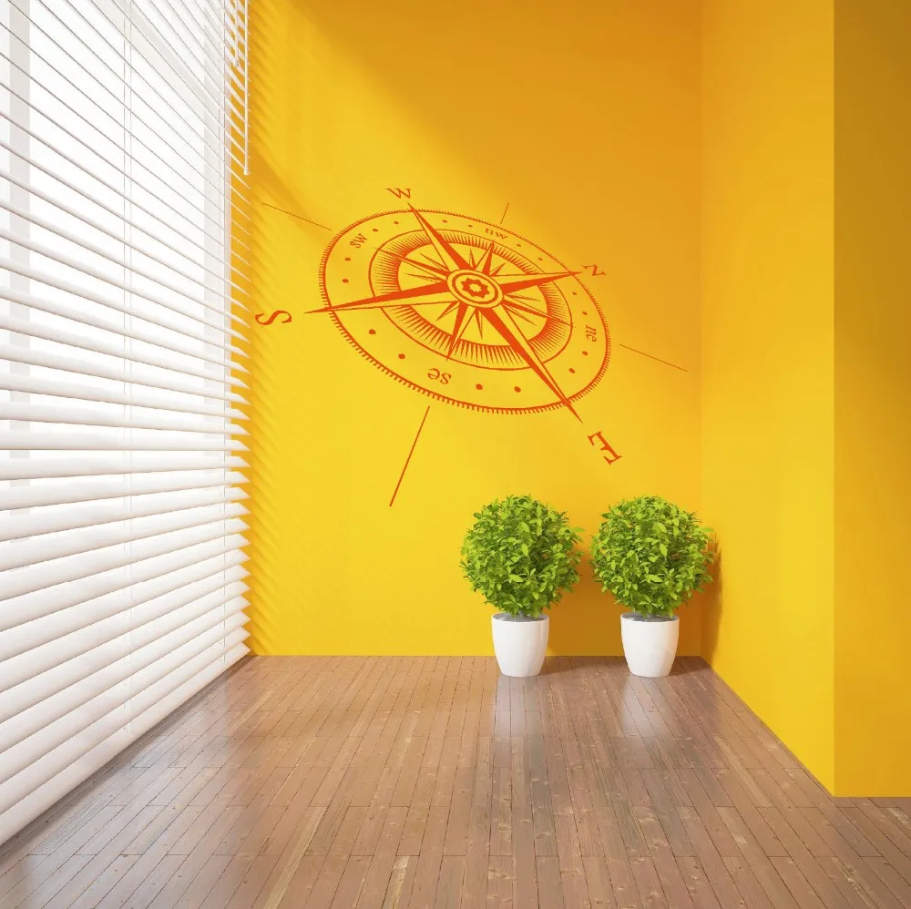 Арт Настенная Наклейка в виде компаса Роза настенные виниловые наклейки