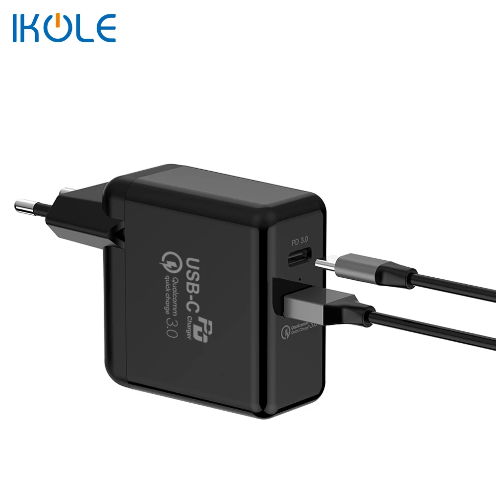 IKOLE 36 Вт PD3.0 + QC USB зарядное устройство Поддержка Type-C PD Быстрая зарядка и QC4.0 QC3.0 для