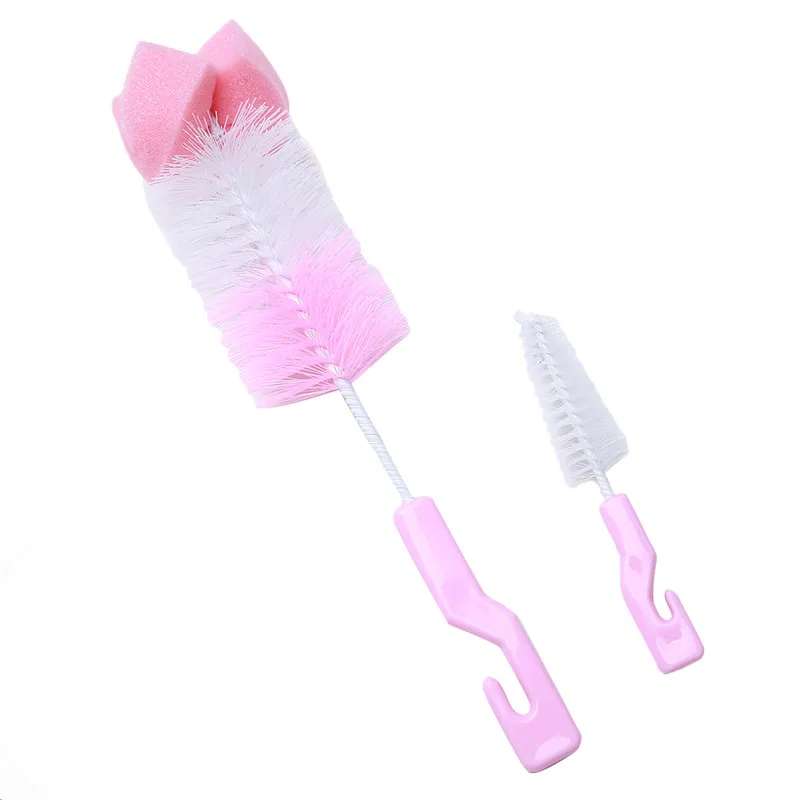 2 шт. Детская щетка для сосков бутылочки 360 градусов губка очиститель с соской