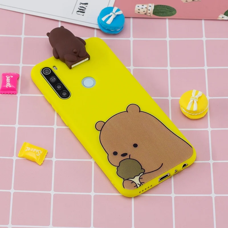 3D Cartoon Rabbit Stand Toys Redmi Note 8T Case For Xiaomi Silicone Dolls Soft Cover Xiomi |