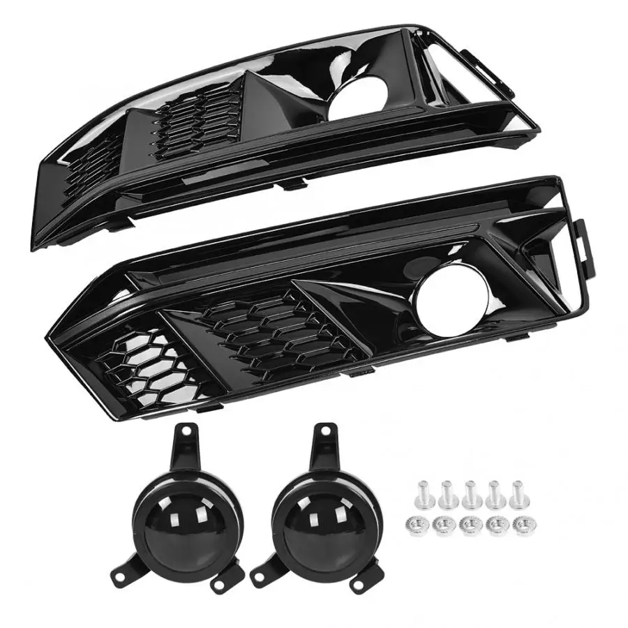 Пара Для S4 Стиль сотовый передний бампер противотуманный светильник решетка w/ ACC