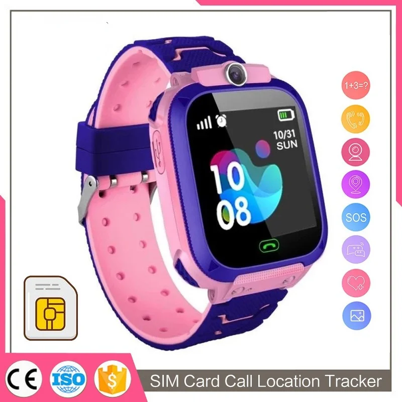 

Q12 Kids Gift Watches Children's Smart Watch SIM Card Call Location Tracker SOS For Children Waterproof Smartwatch Android Ios