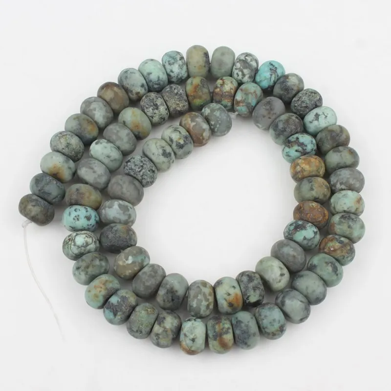 African Stone 5x8 мм натуральные матовые Форст Агаты Jades Jaspers Amazonlite круглые бусины Свободные перчатки для мотоцикла для самостоятельного изготовления ювелирных изделий браслет - Цвет: African Stone