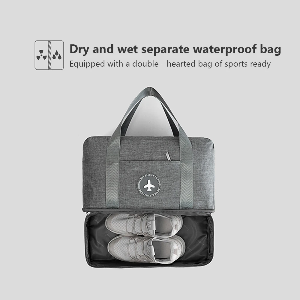 Дорожная сумка для хранения женщин и мужчин плавания с разделением сухой влажной
