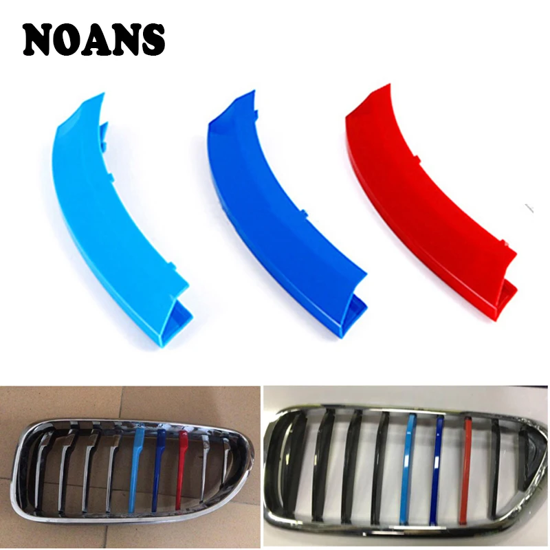 

3 шт. для 2003-2011 BMW серии 1 E87 E81 E82 E88 Motorsport Power M Performance передняя решетка радиатора отделочные полосы наклейки