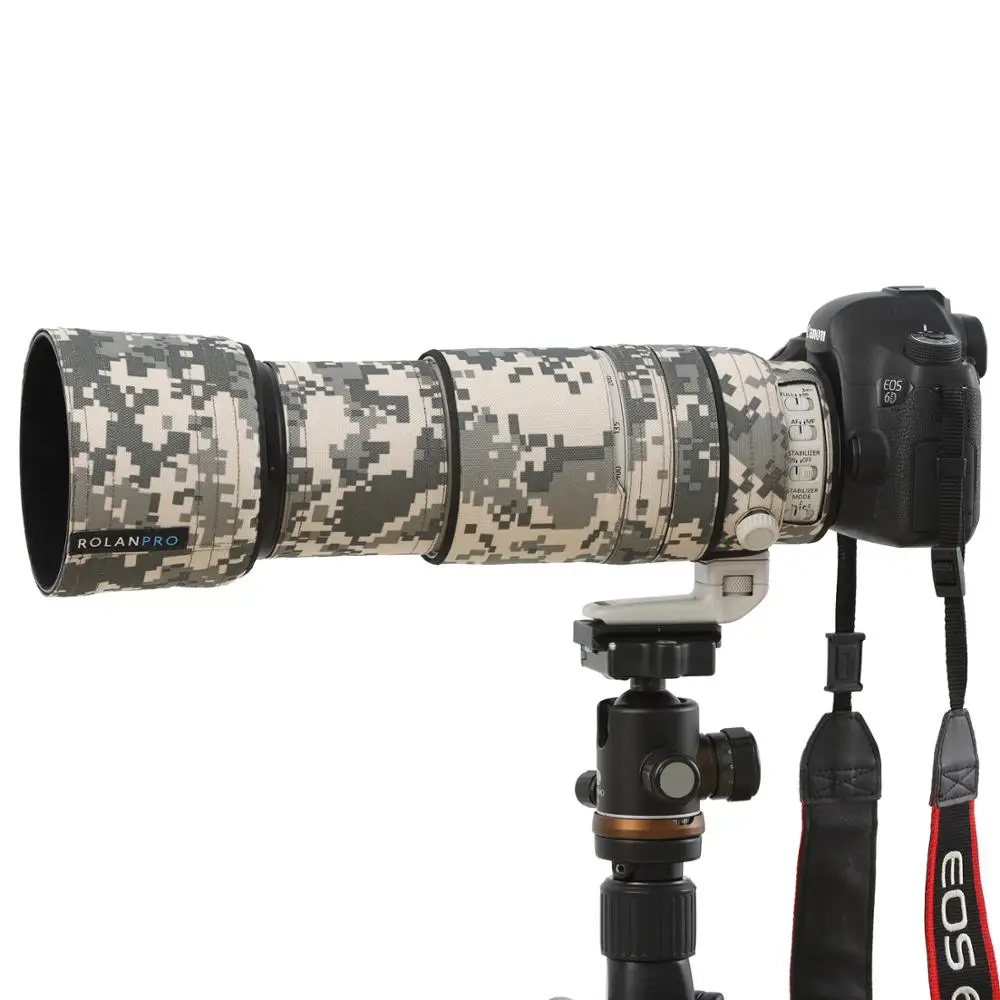 ROLANPRO камуфляж объектив Одежда Дождевик для объектива USM Canon EF 100 400 мм f4.5 5 6 L IS II Nikon