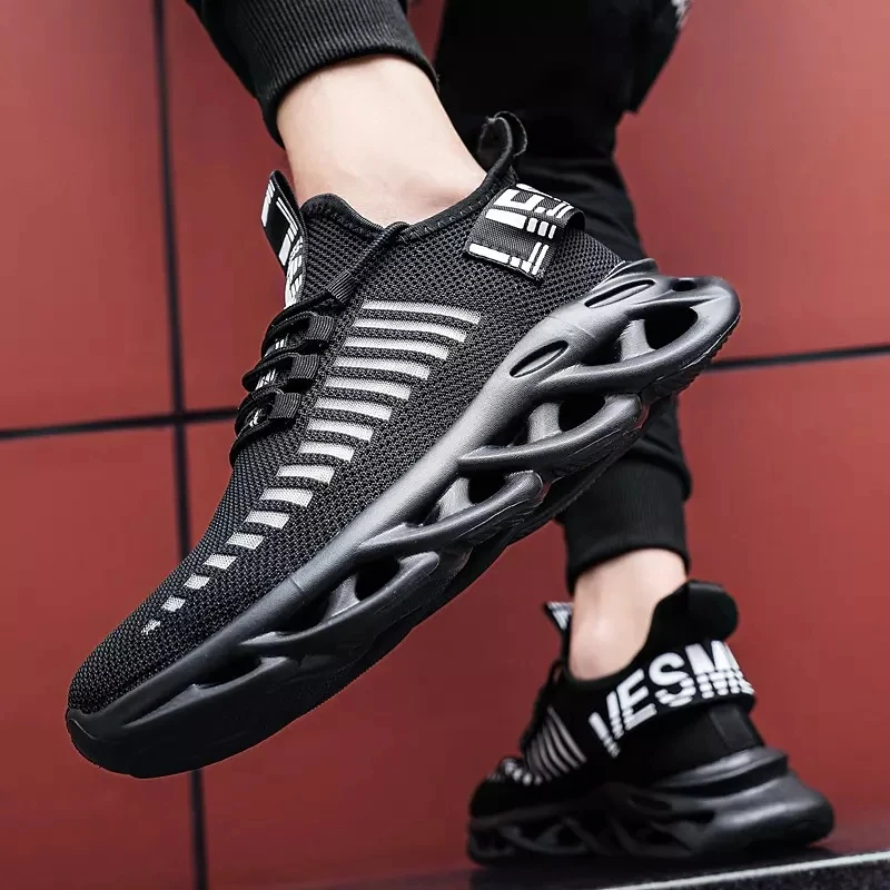 Легкие мужские кроссовки Flying Weave уличная светильник ная обувь АМОРТИЗИРУЮЩИЕ