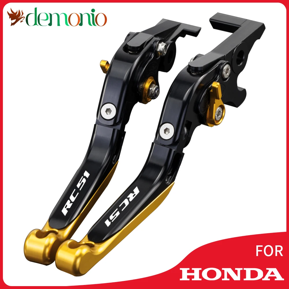 

Motorcycle Accessories Folding Extendable Brake Clutch Levers For HONDA RC51 2000 - 2006 2005 2004 2003 2002 2001 Logo RC 51