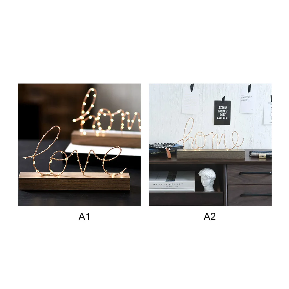 

Creative Home Decorations Led Lighting Love Night Light Iron 3D Decoration