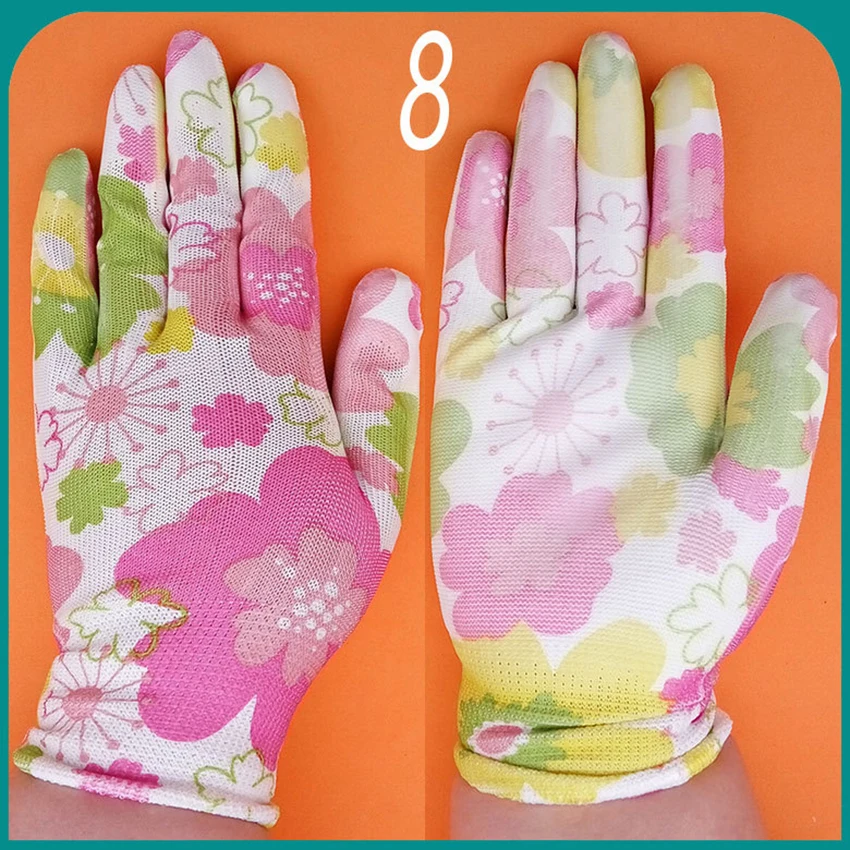 Рабочие перчатки с нейлоновым покрытием принтом|Садовые перчатки| |